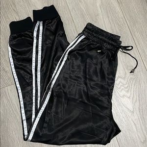 Meshki satin joggers